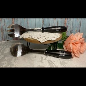 Black Rae Dunn salad servers
